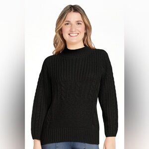 Time and Tru Black Women's Turtleneck Sweater